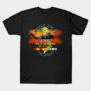 Vietnam Combat Vet - UH-34D Sea Horse w Vietnam Service Ribbons T-Shirt